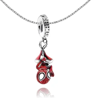SpiderMan Pendant Necklace for Women and Man,Red Adjustable Spider Jewelry Chain,Ideal Spider Man's Pink Gift for spider man Fans,Cosplay,Daily Wear