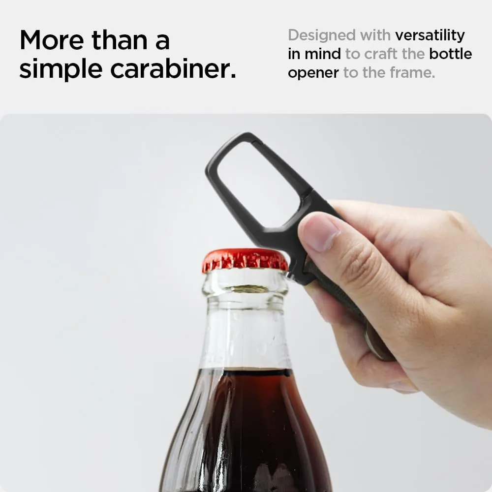 Spigen Life Carabiner Key Ring Clip, Car Keychain Clip, Bottle Opener Key Chain Ring for Men and Women