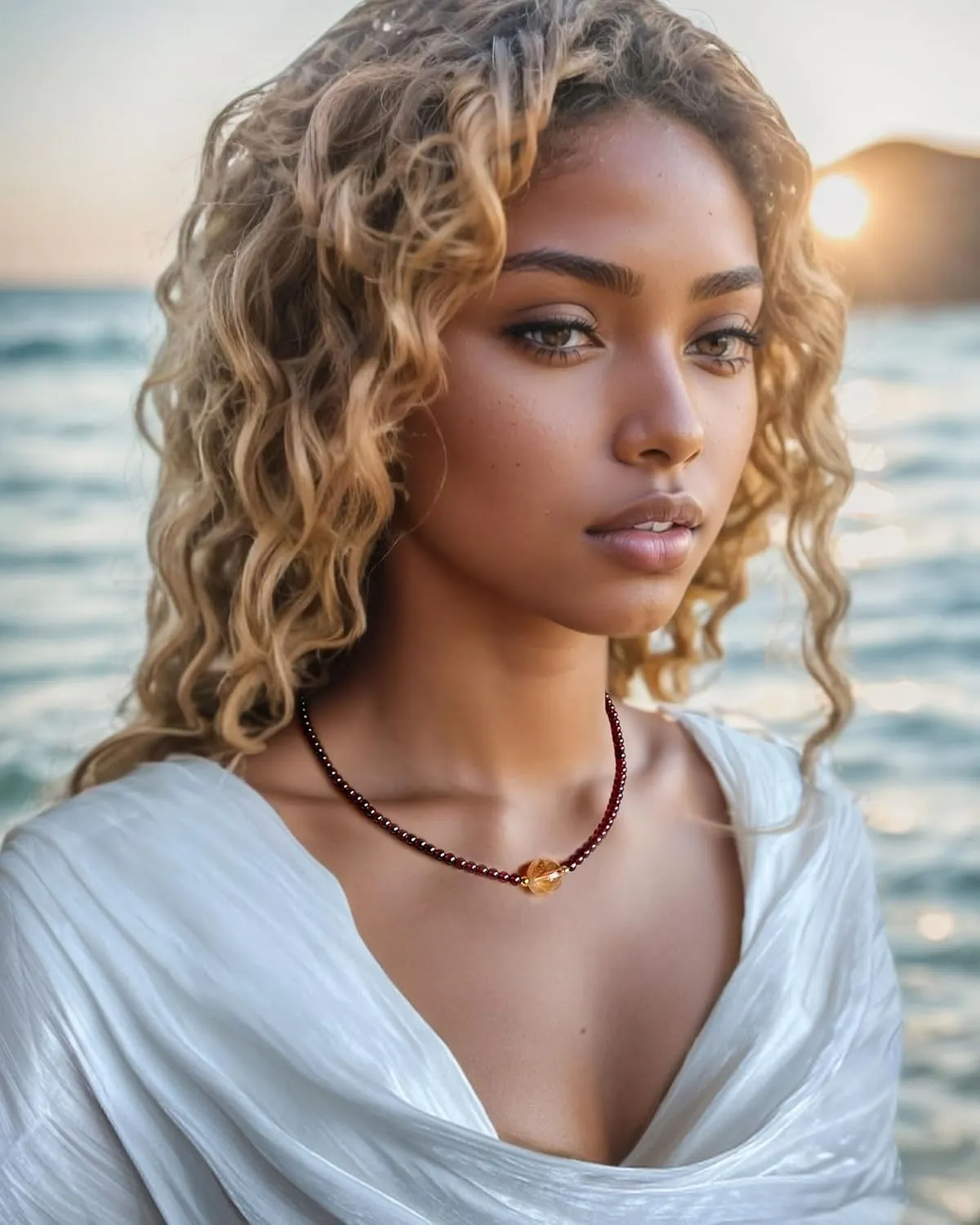Spiritual Crystals and Stones Beaded Necklace Citrine Necklaces for Women Wealth Balance Adjustable Birthstone Jewelry Choker