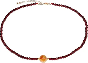 Spiritual Crystals and Stones Beaded Necklace Citrine Necklaces for Women Wealth Balance Adjustable Birthstone Jewelry Choker