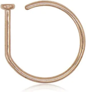 Stainless Steel D-Shaped Nose Rings Pirecing Tragus Septum Ring Nostril Tragus Conch Pirecing Hoop Ring Fashion Jewelry