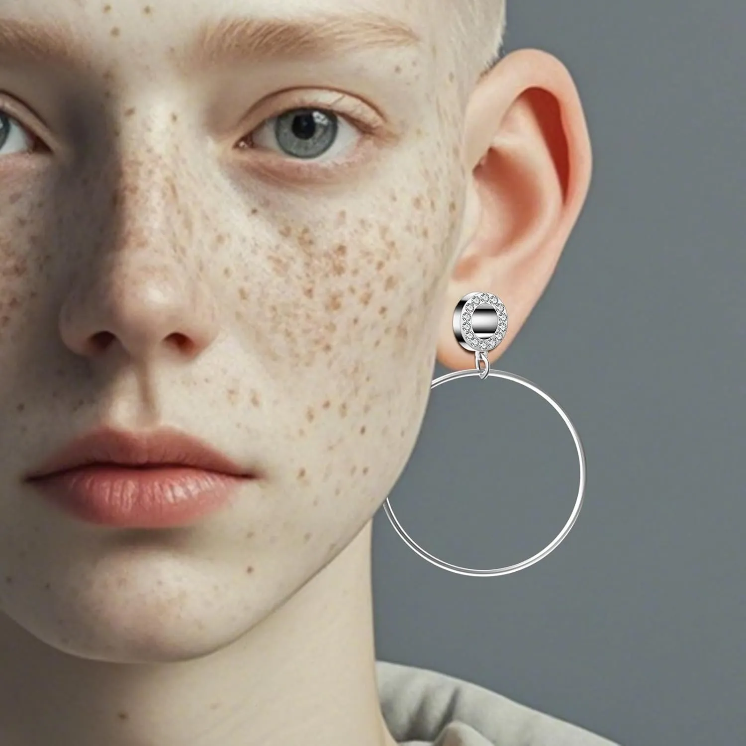 Stainless Steel Ear Tunnels with Nose Hoop Rings, 4-16mm, 2 Pieces