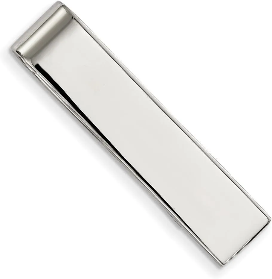 Stainless Steel Polished Tie Bar (7.7mm x 33.9mm)