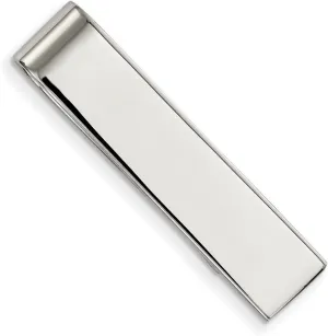 Stainless Steel Polished Tie Bar (7.7mm x 33.9mm)