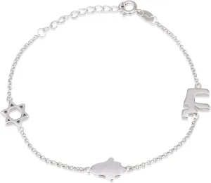Star of David Bracelet - Jewish Prayer Bracelet, Israeli Made, Holy Land Gift