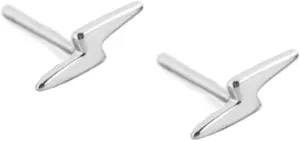 Sterling Silver Lightning Bolt Tiny Stud Earrings for Women Girls Men Hypoallergenic Pierced Ear Minimalist Polished Mini Flash Thunder Button Tragus Post Pin Body Jewelry