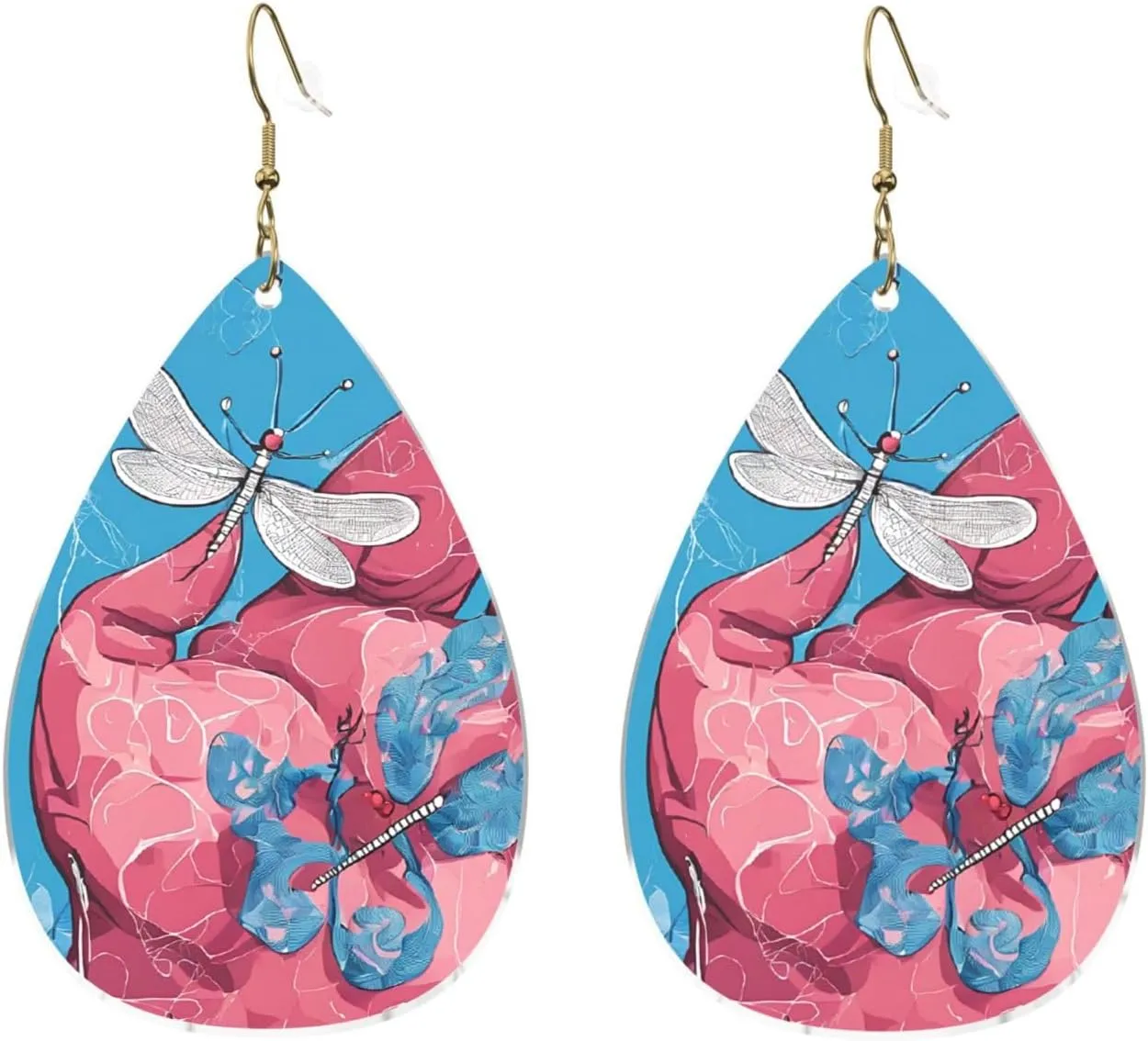 Stylish Drop-Shaped Acrylic Earrings Lightweight Printed Teardrop Dangle Earrings for Women (Dog Animal Pet)