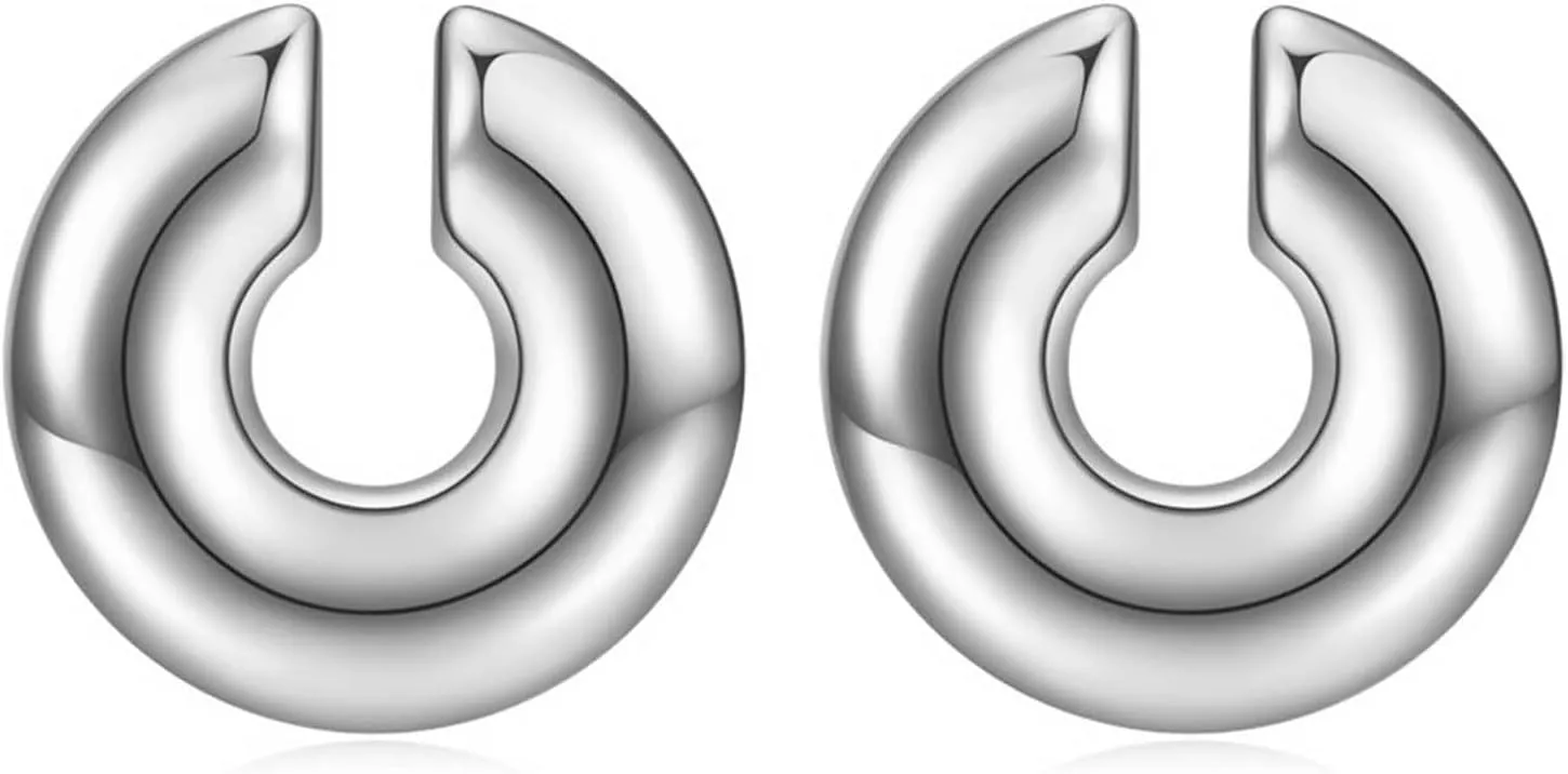 Stylish Ear Clips Elegant Piercing Ear Cuff for Men and Women Unisex Thick Cartilage Earrings Trendy Jewelry