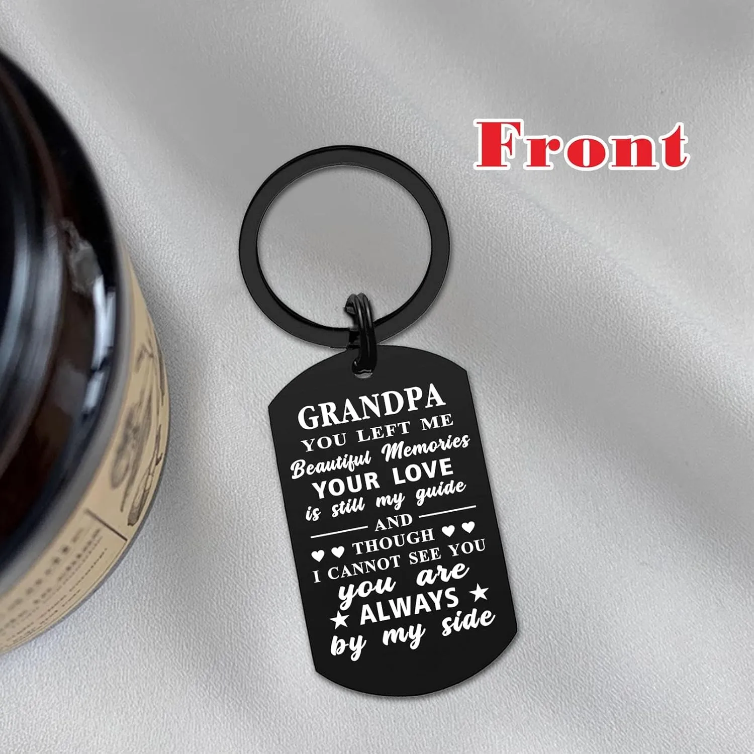 Sympathy Gifts for Loss of Dad Mom Grandpa Grandma Aunt Uncle Brother Sister Dog - Memorial Keychain Gift