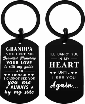 Sympathy Gifts for Loss of Dad Mom Grandpa Grandma Aunt Uncle Brother Sister Dog - Memorial Keychain Gift