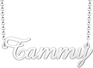 Tammy Name Necklace Personalized Sterling Silver Custom Name Necklace for Women