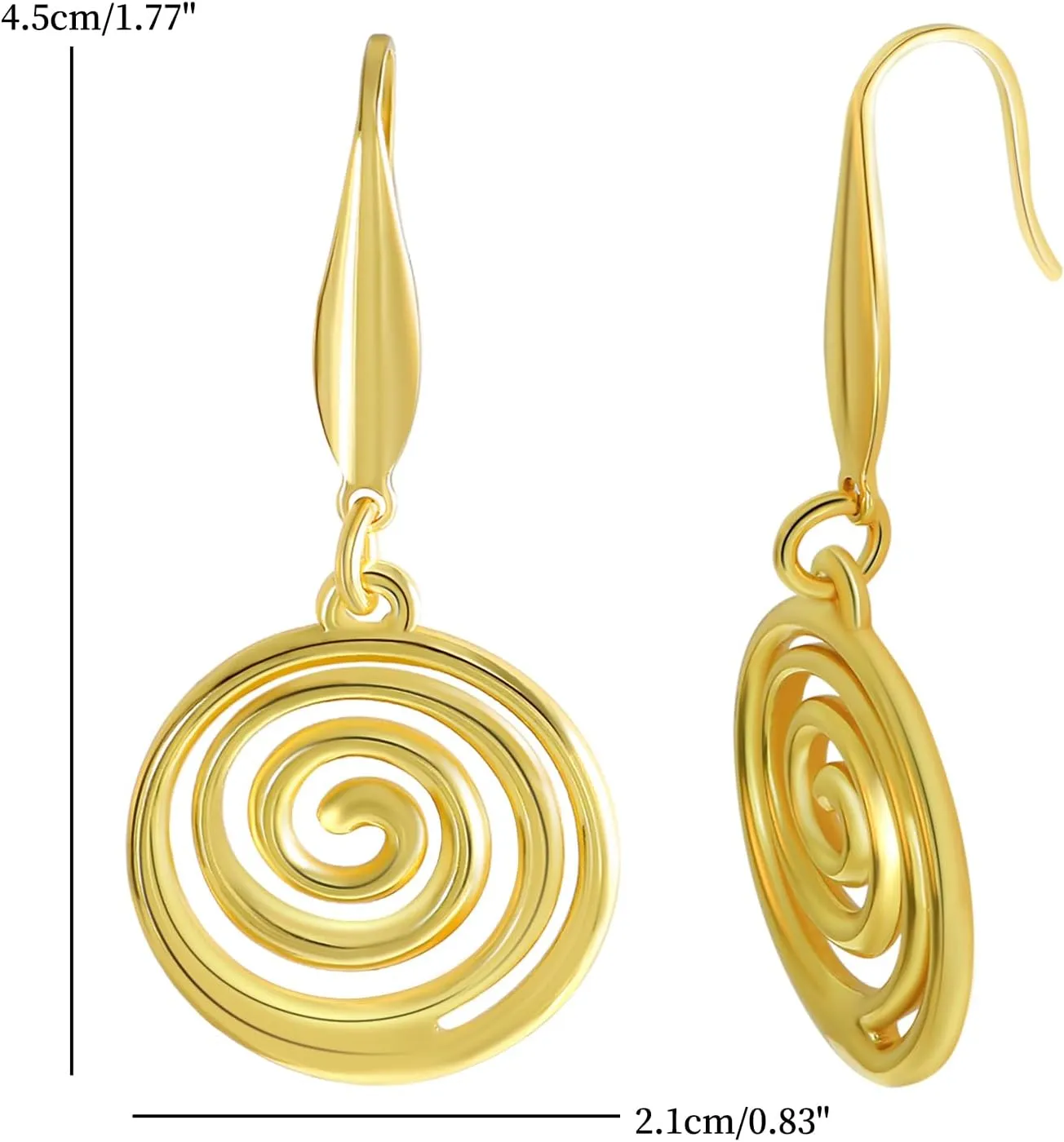 Teardrop Threader Long Dangle Earrings for Women, 18K Gold Plated Stainless Steel Dainty Earrings Chain Stud Tragus Piercing Hypoallergenic Earrings Trendy