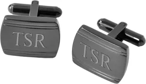 THINGS REMEMBERED Engraved Gunmetal Cufflinks (Free Customization)