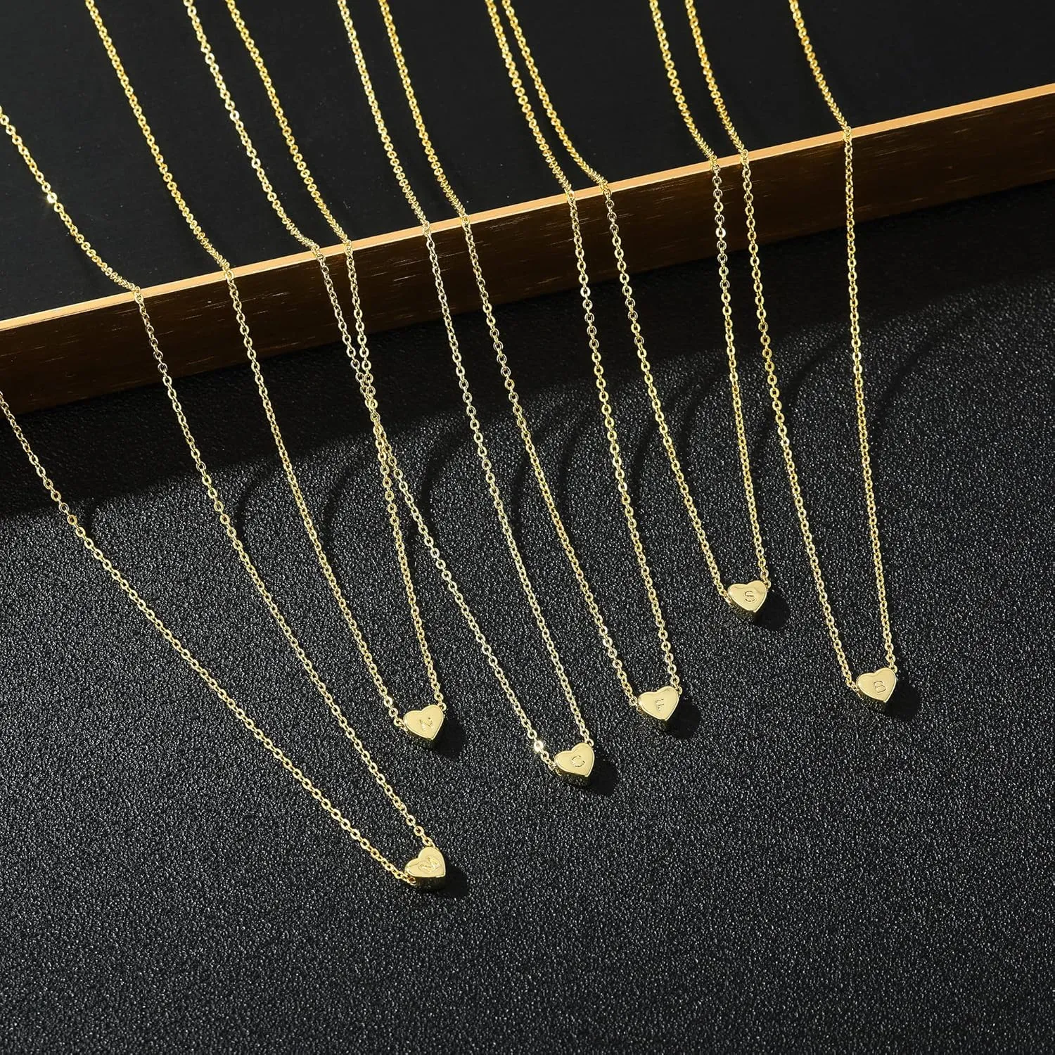 Tiny Gold Heart Choker Necklace,Dainty Cute Initial Heart Pendant Necklace,Rose Necklace,Layered Heart Necklaces for Women,Christmas Gift