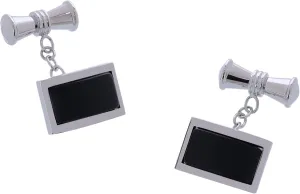 Trafalgar Men's Esteban the Black Agate Cufflinks (1 Pair)