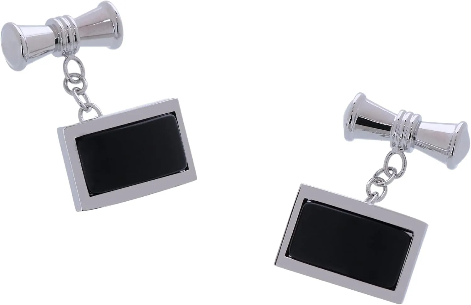 Trafalgar Men's Esteban the Black Agate Cufflinks (1 Pair)