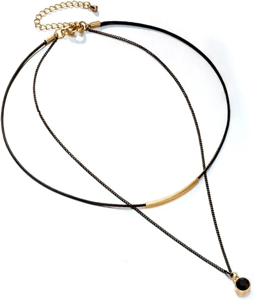 Triangle Choker Necklace for Women Girls, Adjustable Jewelry Necklace Gift