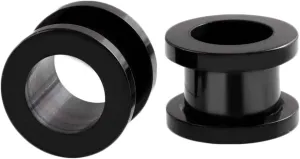 Tunnels Gauges, 2PCS Stainless Steel Ear Plugs Black Hoop Ear Gauges 14G Body Piercings Jewelry