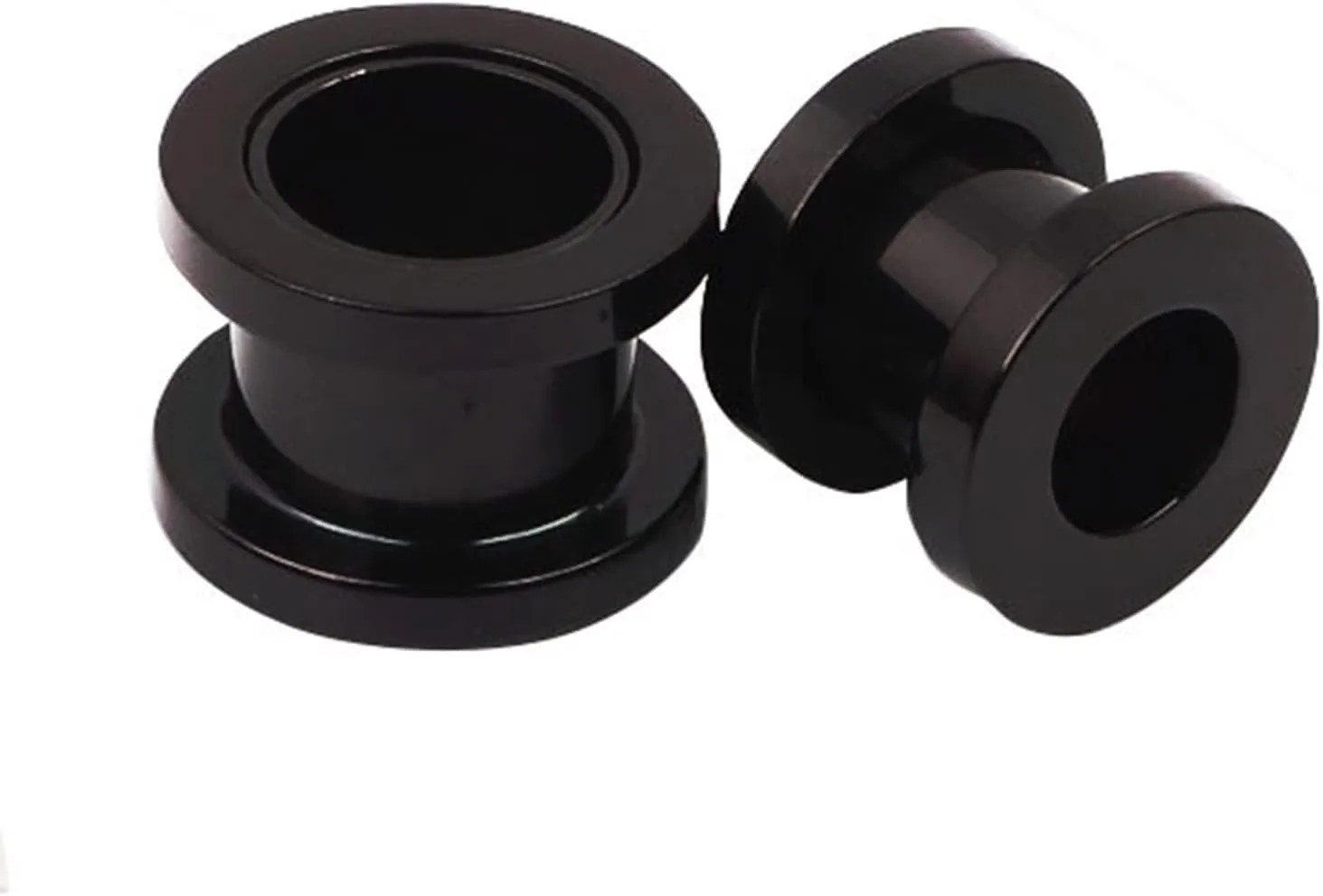 Tunnels Gauges, 2PCS Stainless Steel Ear Plugs Simple Polished Hoop Gauges Piercing Jewelry Set