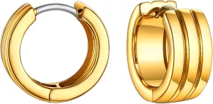 U7 Huggie Earrings for Men Women, Unisex Surgical Stainless Steel Hypoallergenic Earrings,Small Hoop Earrings, Polished CZ/Heart/Spike/Chunky Small Hoops for Pierced or Non Pierced Earrings