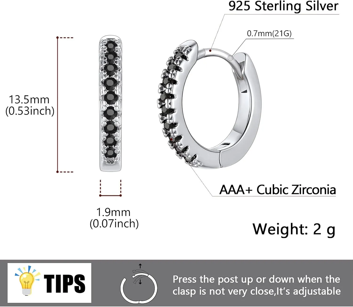 U7 Huggie Earrings for Men Women, Unisex Surgical Stainless Steel Hypoallergenic Earrings,Small Hoop Earrings, Polished CZ/Heart/Spike/Chunky Small Hoops for Pierced or Non Pierced Earrings