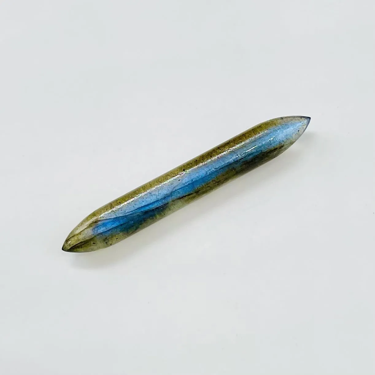 Uni Craft's Natural Blue Flashy Labradorite Crystal Naga Body Piercing Nipple Ring Septum Clicker Hoop Tusk Screw 12G 10G 8G 7G 6G 5G 4G 3G 2G 1G 0G 00G Septum Nose Ring (10g (2.5mm))