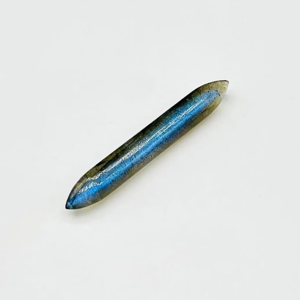Uni Craft's Natural Blue Flashy Labradorite Crystal Naga Body Piercing Nipple Ring Septum Clicker Hoop Tusk Screw 12G 10G 8G 7G 6G 5G 4G 3G 2G 1G 0G 00G Septum Nose Ring (10g (2.5mm))