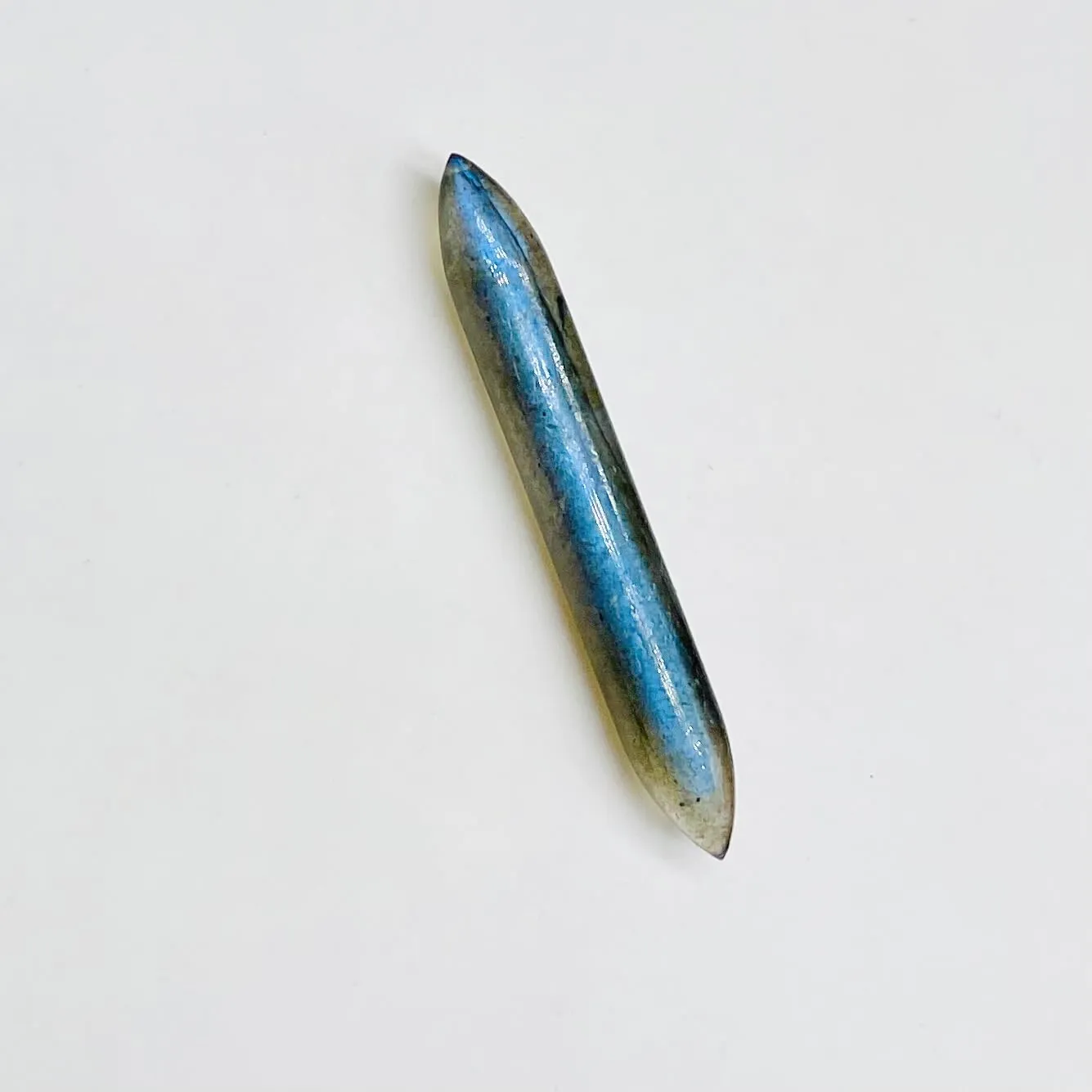 Uni Craft's Natural Blue Flashy Labradorite Crystal Naga Body Piercing Nipple Ring Septum Clicker Hoop Tusk Screw 12G 10G 8G 7G 6G 5G 4G 3G 2G 1G 0G 00G Septum Nose Ring (10g (2.5mm))