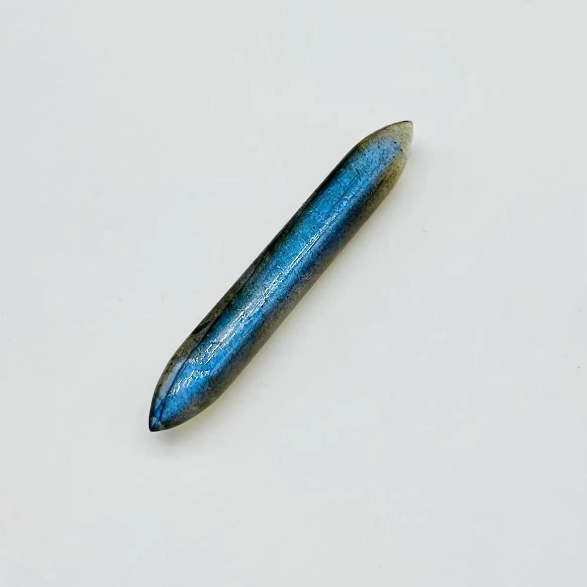 Uni Craft's Natural Blue Flashy Labradorite Crystal Naga Body Piercing Nipple Ring Septum Clicker Hoop Tusk Screw 12G 10G 8G 7G 6G 5G 4G 3G 2G 1G 0G 00G Septum Nose Ring (10g (2.5mm))