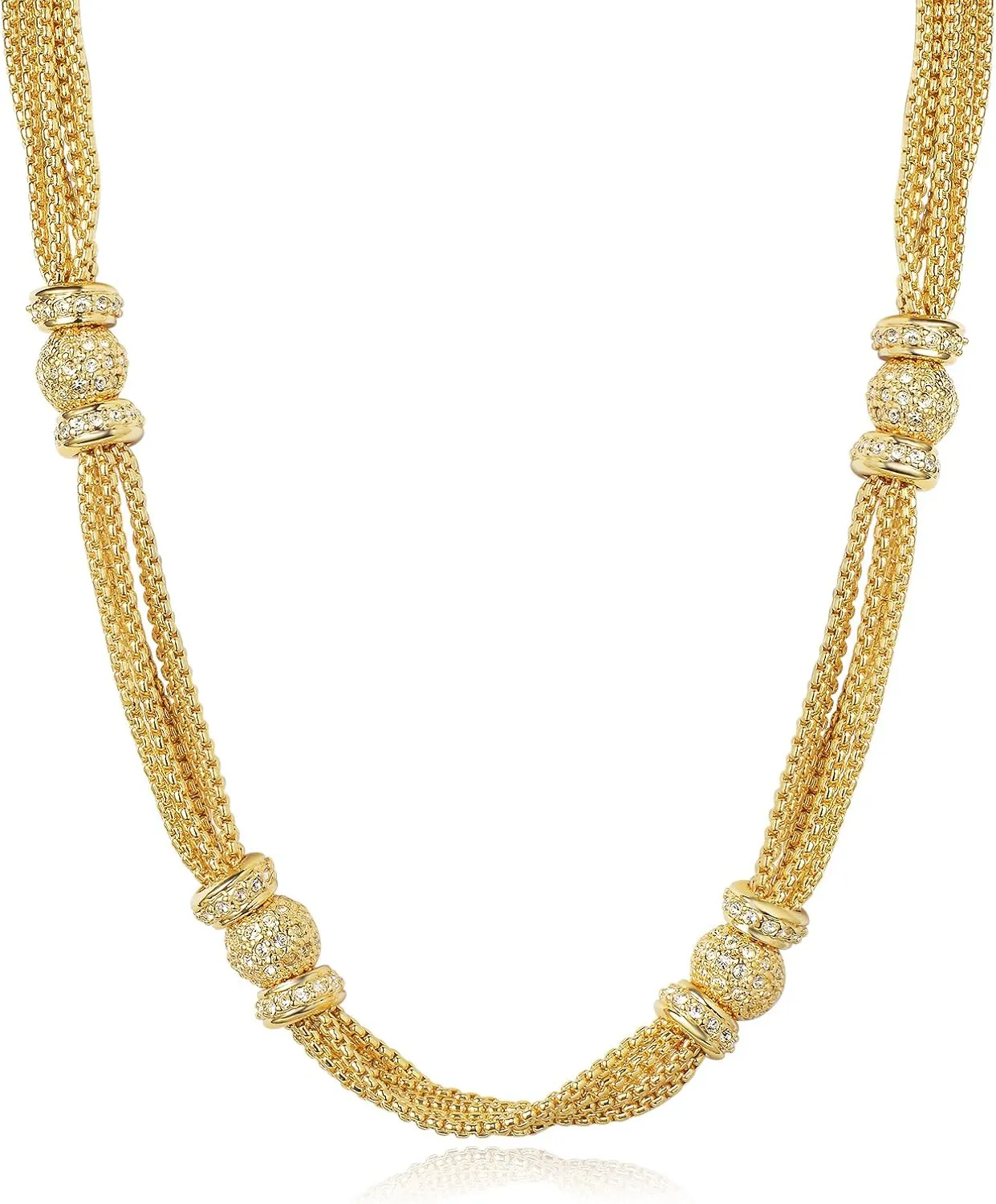 UNY Trendy Elegant Vintage Unique David Fahsion Style Lobster Claps Women Multi String Short Necklace