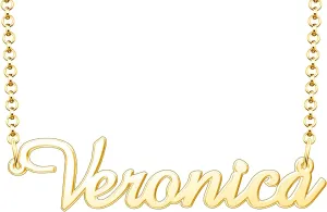 Veronica Name Necklace Personalized Sterling Silver Custom Name Necklace for Women