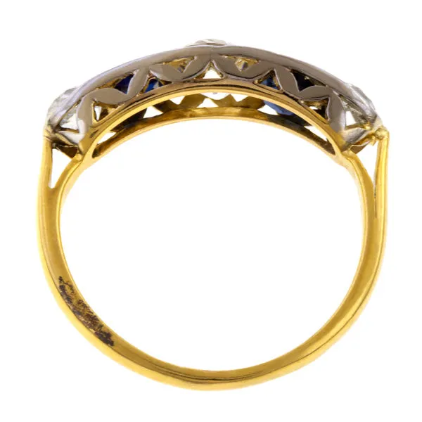 Victorian Diamond & Sapphire Ring