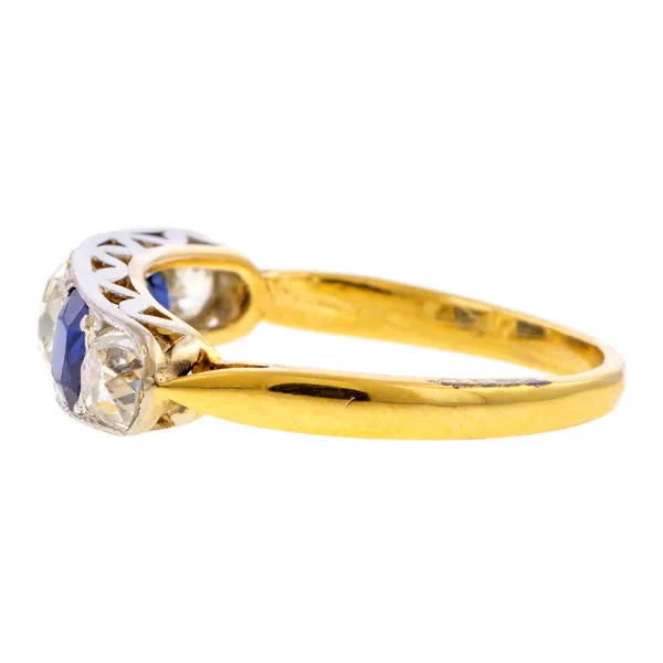 Victorian Diamond & Sapphire Ring