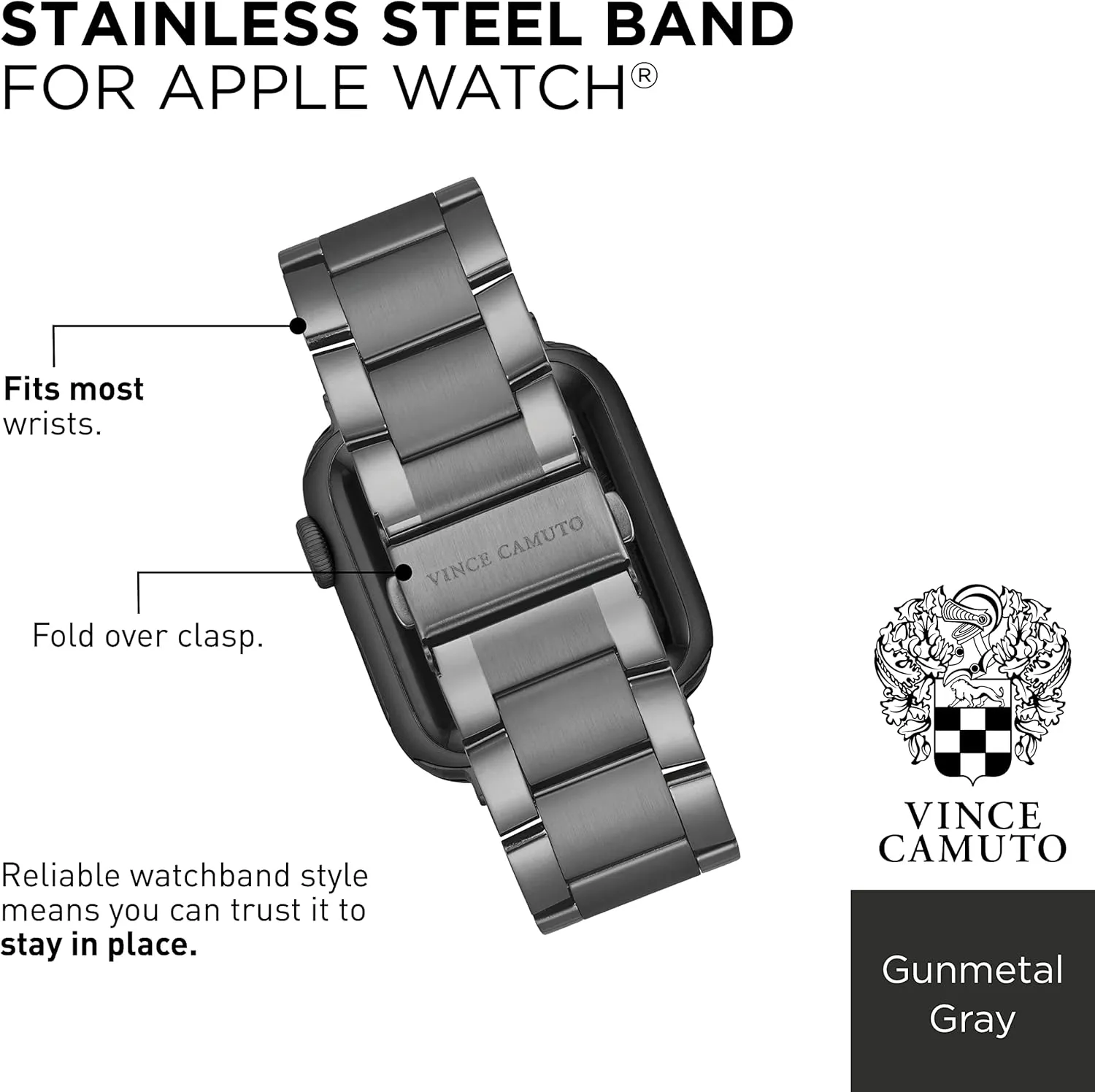 Vince Camuto Fashion Bands for Apple Watch, Secure, Adjustable, Apple Watch Replacement Band, Fits Most Wrists