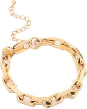 Waterproof Gold Plated Stainless Steel Link Chain Bracelet | Premium PVD Gold-Plating | Hypoallergenic | Long Lasting Brilliance