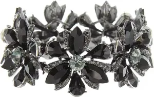 Wedding Bridal Elegant Teardrop Rhinestones Marquise-Shape Crystal Elastic Bangle Stretch Bracelet jewelry for Bride