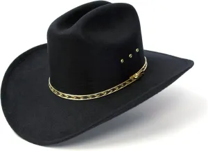 Western Express Faux Felt Finish Cowboy Hat - Cattleman Style with Stylish Gold Hat Band | Kids' Cowboy & Cowgirl Hat