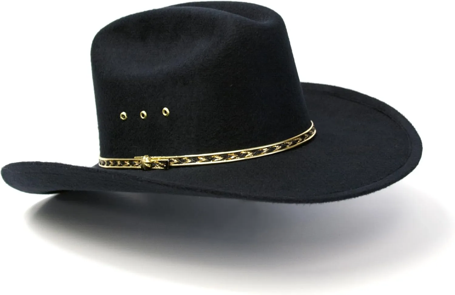Western Express Faux Felt Finish Cowboy Hat - Cattleman Style with Stylish Gold Hat Band | Kids' Cowboy & Cowgirl Hat