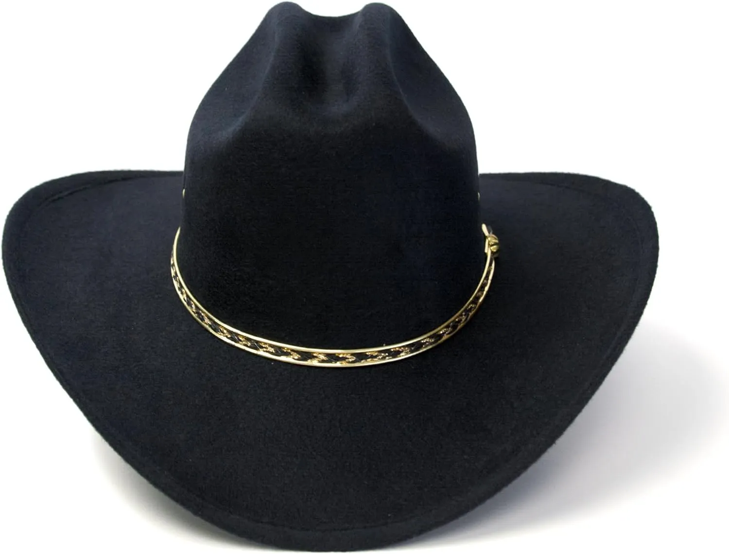 Western Express Faux Felt Finish Cowboy Hat - Cattleman Style with Stylish Gold Hat Band | Kids' Cowboy & Cowgirl Hat