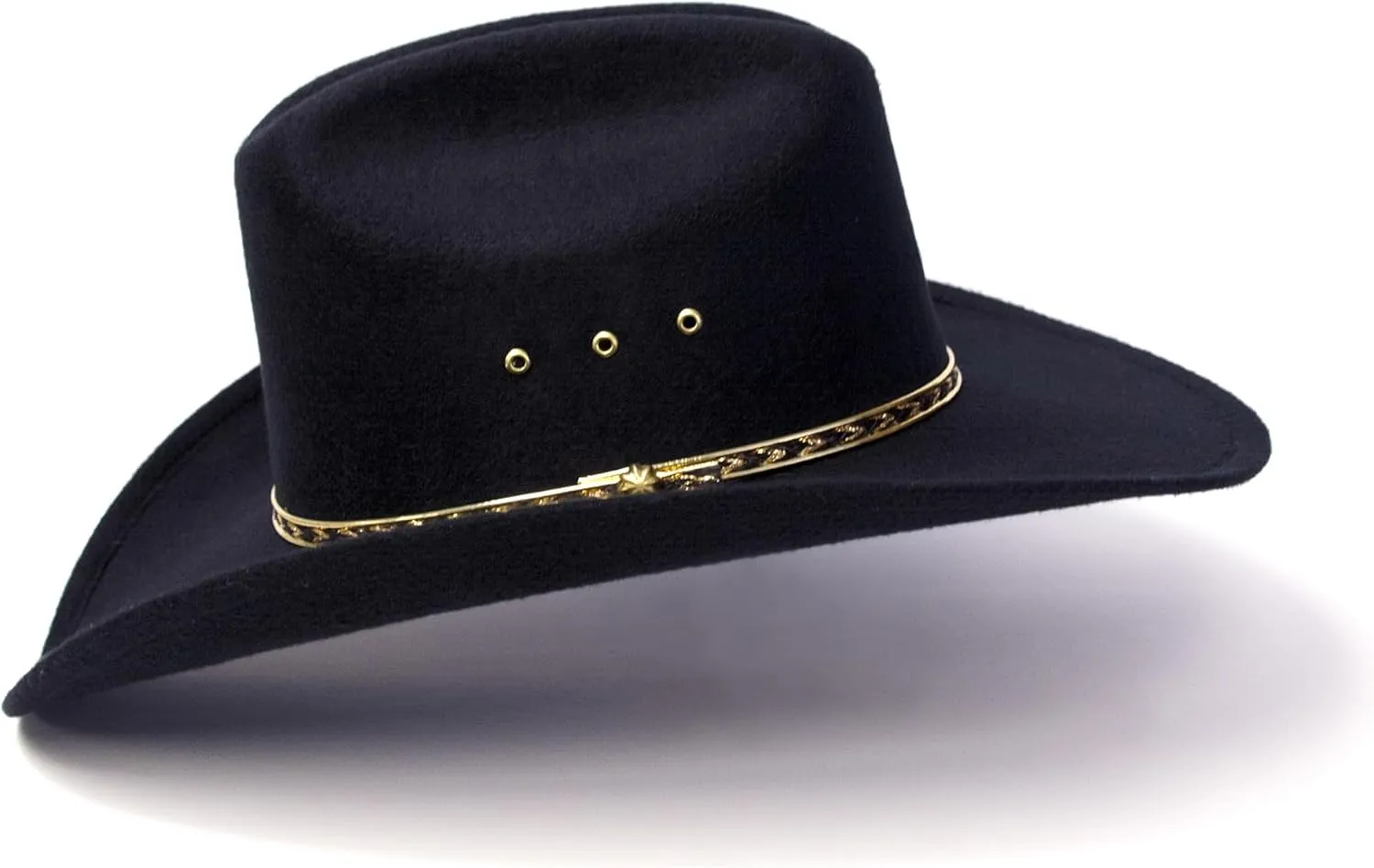 Western Express Faux Felt Finish Cowboy Hat - Cattleman Style with Stylish Gold Hat Band | Kids' Cowboy & Cowgirl Hat