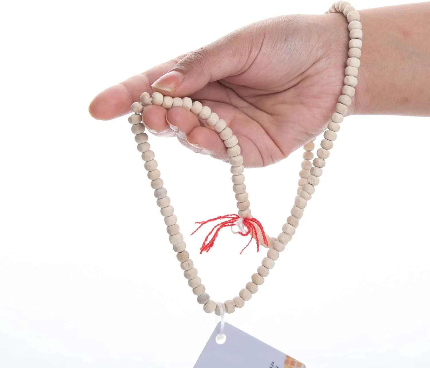 Wonder Care - 6mm Tulsi Beads Mala Holy Basil Wood Mala Tulsi Kanthi Necklace for Meditation Prayer Tulsi Japa Blesses & Energized Hindu Tibetan Buddhist Subha Rosary Mala