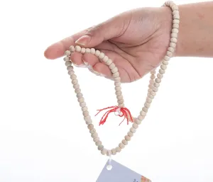 Wonder Care - 6mm Tulsi Beads Mala Holy Basil Wood Mala Tulsi Kanthi Necklace for Meditation Prayer Tulsi Japa Blesses & Energized Hindu Tibetan Buddhist Subha Rosary Mala