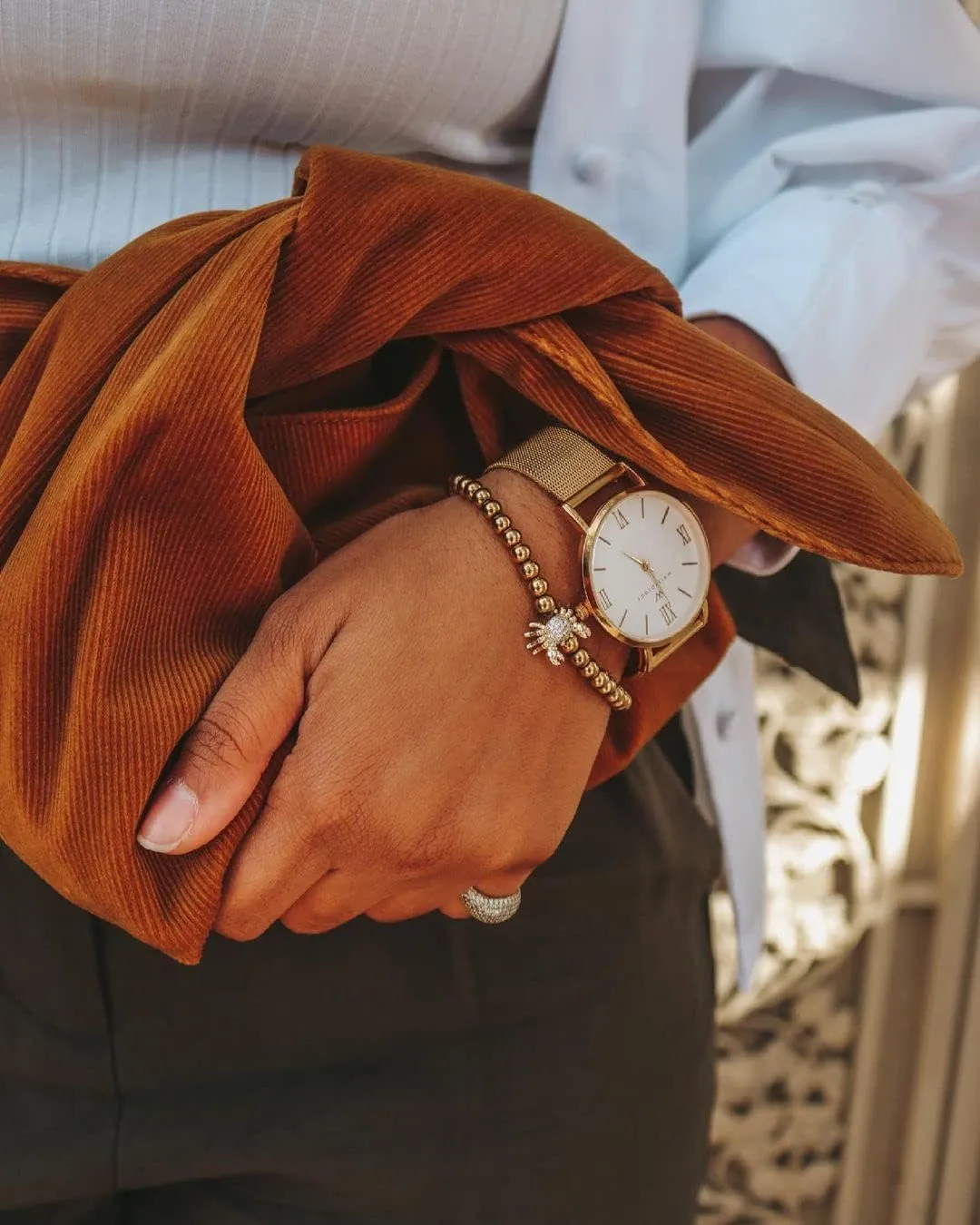 Wristology 29 Options - Maxi Leather Band Roman Numerals Boyfriend Watch - Interchangeable Genuine Leather Strap - Large Easy to Read Analog Face for Women or Men