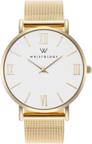 Wristology 29 Options - Maxi Leather Band Roman Numerals Boyfriend Watch - Interchangeable Genuine Leather Strap - Large Easy to Read Analog Face for Women or Men