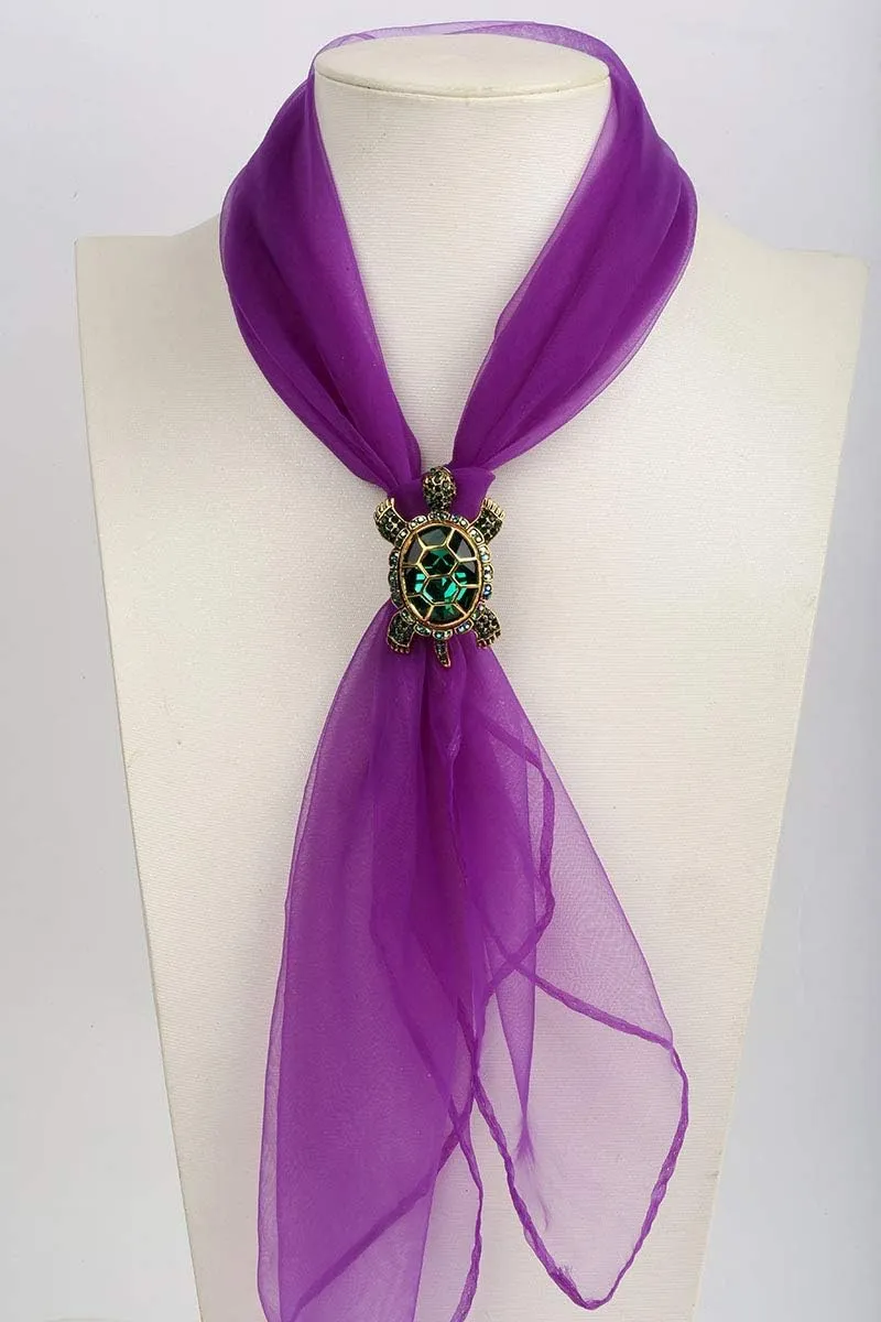 YACQ Women's Big Turtle Pin Brooch   Pendant 2 in 1 - Scarf Holders - Lead & Nickle Free - (2-1/4 x 1-1/2) Inches - Halloween Costume Jewelry Accessories