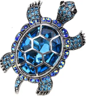 YACQ Women's Big Turtle Pin Brooch   Pendant 2 in 1 - Scarf Holders - Lead & Nickle Free - (2-1/4 x 1-1/2) Inches - Halloween Costume Jewelry Accessories