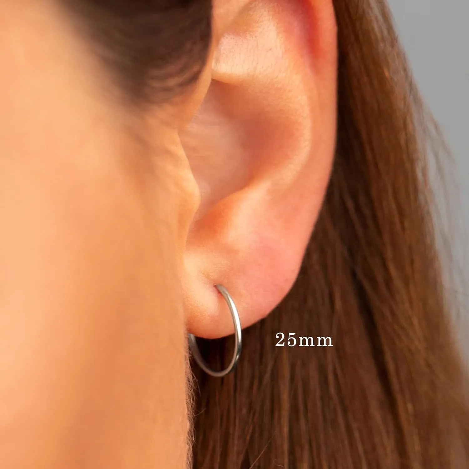 YL Hoop Earrings 925 Sterling Silver Polished Circle Earring 20-50 MM Hoops Diameter Jewelry for Women