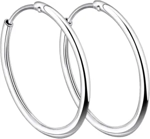 YL Hoop Earrings 925 Sterling Silver Polished Circle Earring 20-50 MM Hoops Diameter Jewelry for Women