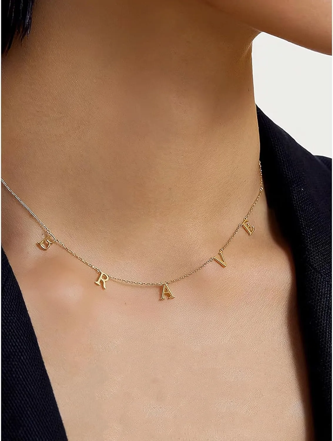 Yopicks Custom Initial Necklace, Personalized Name Necklaces for Women 14K Gold Plated Letter Necklace Name Necklace Mama Necklace | Graduation Gifts Birthday Gifts for Women