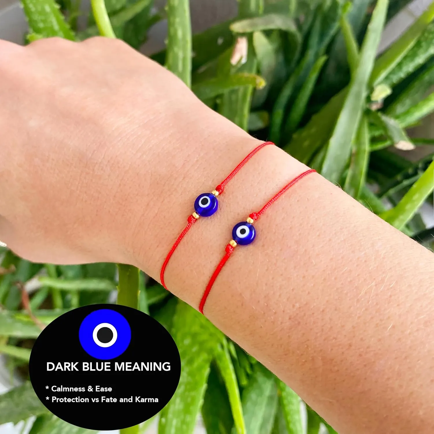Zeytin 2pcs Evil Eye Bracelets, Red String Bracelet Protection, Evil Eye Bracelet for Women, Red Bracelet for Men, Pulsera Mal De Ojo Turco, Evil Eye Bracelets Men
